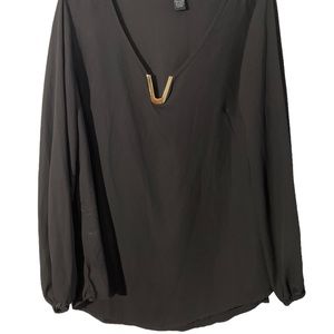 Rue 21 Black long sleeve blouse size XL